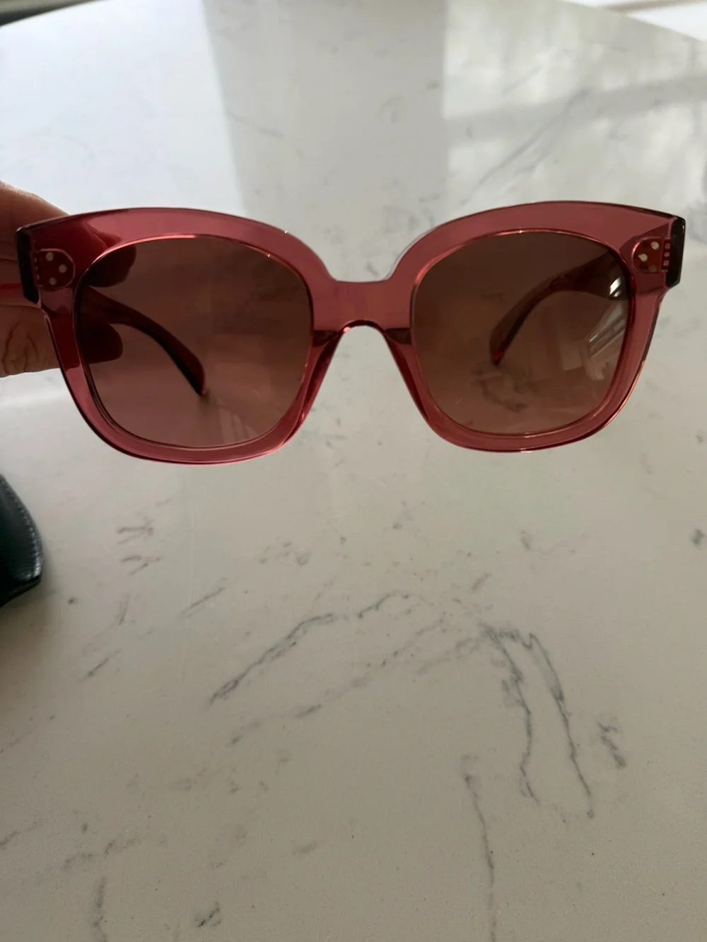Celine Red Oversized Sunglasses